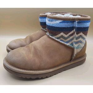 UGG‎ × PENDLETON Classic Mini Mouton Boots Brown Size 5